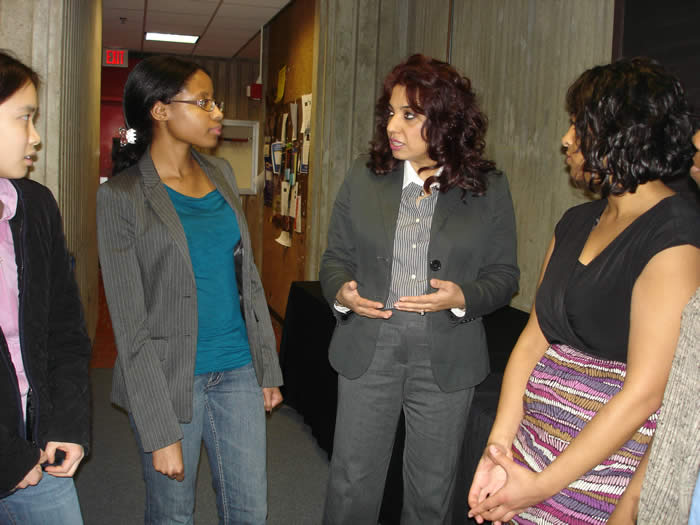 Commissioner Alaigh meets with students