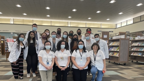 A group of med students at a Health Literacy event at East Brunswick Public Library