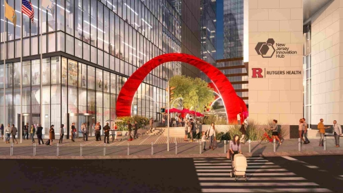An example image of the new Rutgers HELIX Medical Building