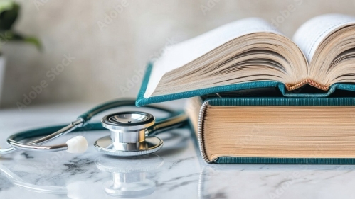 Photo of Stethoscope and Books