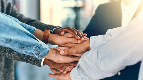 Image of group of hands