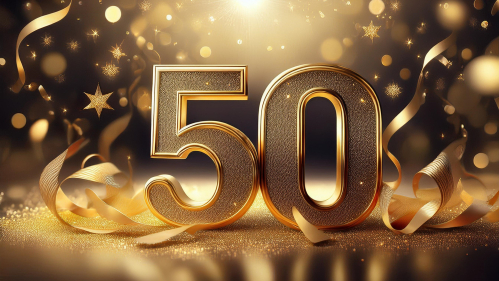 Image of the number 50 celebrating 50 years