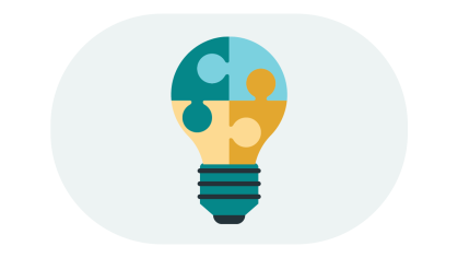 A lightbulb icon illustrating ideas or information