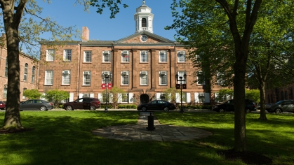 A photo of an academic building on the New Brunswick campus