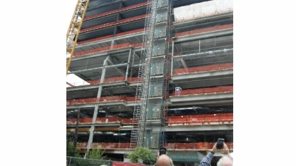 Photo of construction of Helix building