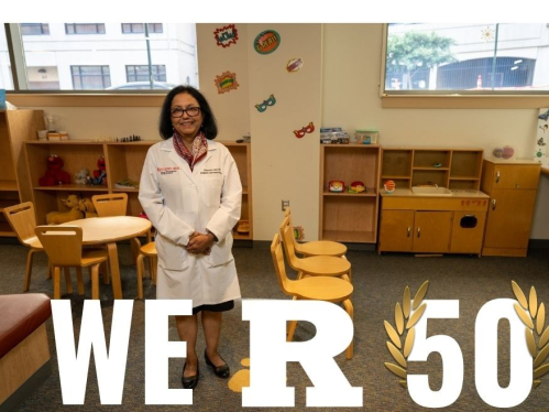 Image of doctor in pediatrics waiting room