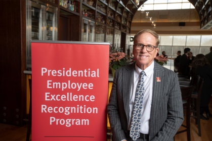 Edit mediaKeith P. Lewis, recipient of the Rutgers Gateway Award for service to employees