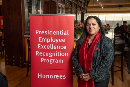 Pride of Rutgers Award recipient Mohini Mukherje