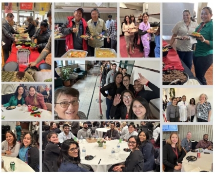 A photo collage of staff at a Staff Appreciation Luncheon