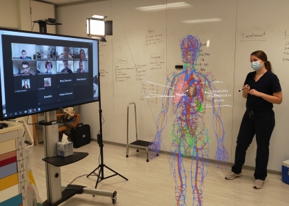 In 2020, the Boot Camp became a virtual experience. Faculty on site became avatar patients in which students had to diagnose and direct physicians in the room to treat accordingly.