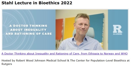 Stahl Lecture in Bioethics 2022