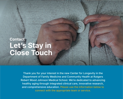 Geriatrics Contact Us Banner Image