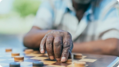 Image of man playing chess