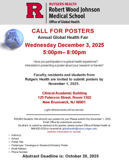 Call For Posters Global Health Fair 2025