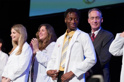 David Eniola during the White Coat Ceremony