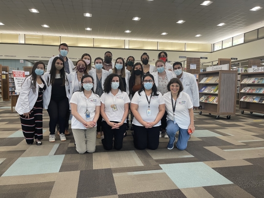 A group of med students at a Health Literacy event at East Brunswick Public Library