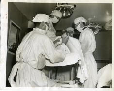 Ether anesthesia used in mobile operating room during “war games” exercises, Plattsburg, New York, USA, 1939.