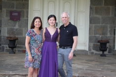 Dr. Dibs, her daughter before her prom, and her husband
