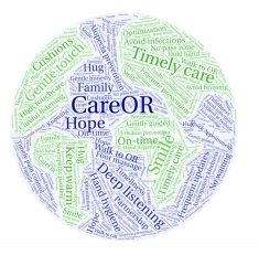 Drawn image of the world with the words CareOR 